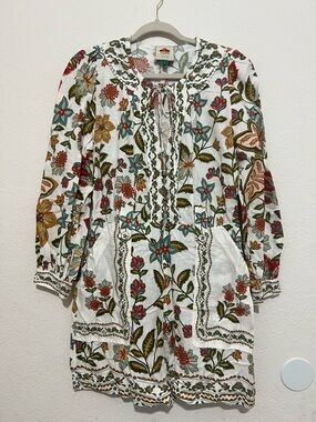 Farm Rio linen blend romper size S